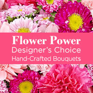 Flower Power Mixed-Pink Designer's Choice Hand-Crafted Bouquet