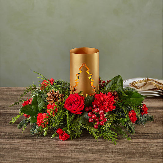 Evergreen Glow Centerpiece