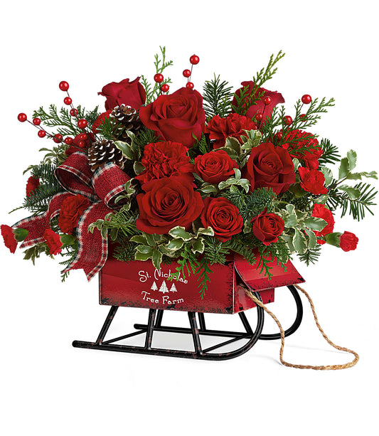 Rosy Sleigh Bouquet