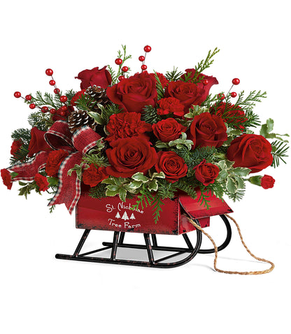 Rosy Sleigh Bouquet