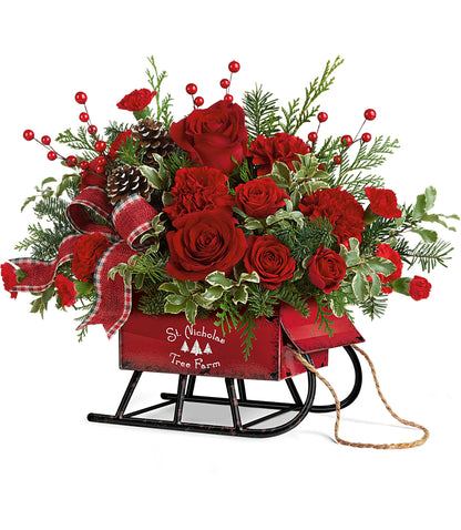 Rosy Sleigh Bouquet