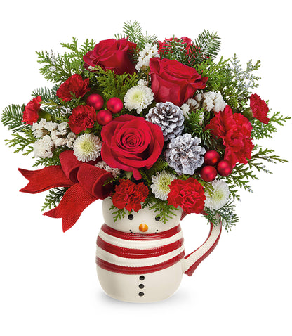 Frosty Stripes Mug Bouquet